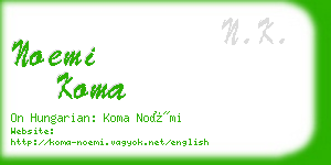 noemi koma business card